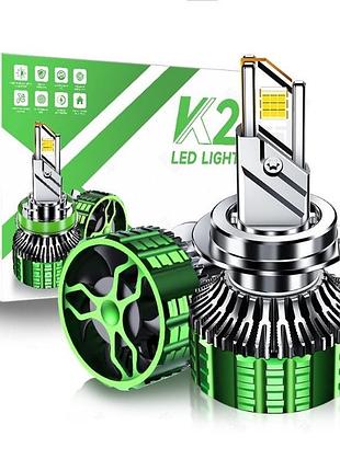 Лампа led h4 радиатор+кулер 190w/17200lm k22 7055 chip 6000k/ip68/12-24v(canbus)+500%