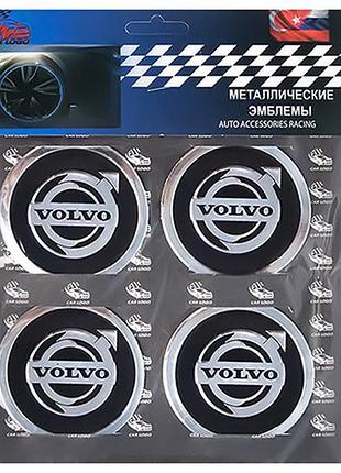 Наклейка на ковпаки volvo (60мм) чорна (4шт)