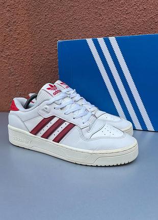Оригінальні чоловічі кросівки adidas rivalry low 42.5-43.5 розмір 27.5 см білого кольору