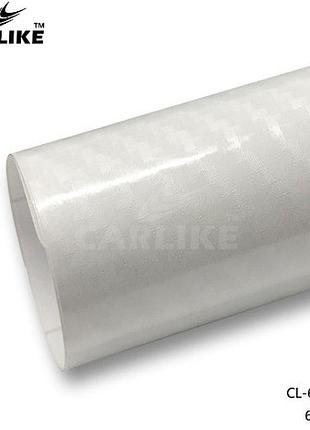 Плівка вінілова пвх під карбон 6d біла (бухта 1.52*18м) 160мікрон cl-6dcf-08/02