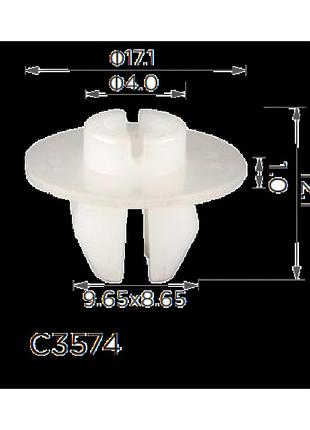 Клипсы c3574 крепления брызговиков toyota 9018905142 (100шт)
