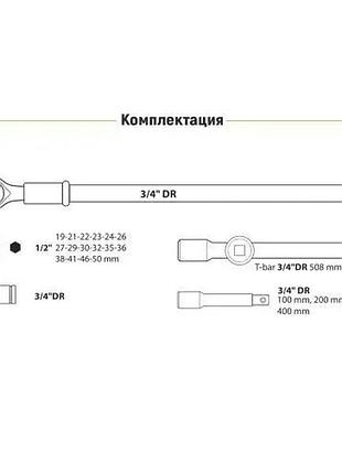 Набір інструментів 23од. 3/4" "alloid" (нг 6023м) (1) 4