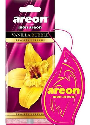 Освежитель сухой лист - "areon" - mon лист - vanilla-bubble (ваниль-жуйка) (10шт/уп)
