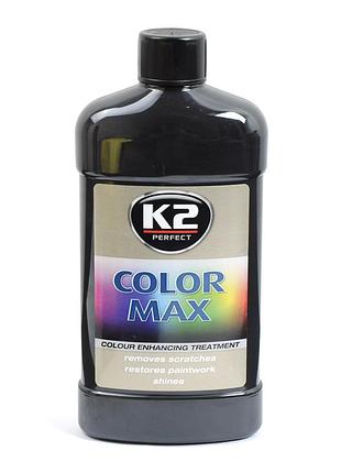 Поліроль кузова крем 500ml чорний "k2" k025 color max / приховує подряпку / посил. колір (6)