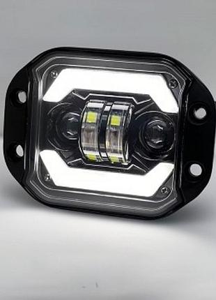 Фара-led-bi квадрат 24w 125*90*55мм (9w*4) 10-30v дальнє/ближнє/j09-w+y+drl+поворот 4 361