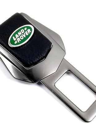 Заглушка ремня безопасности металл "land rover" (1шт) цинк.сплав + кожа (тип no2) графит