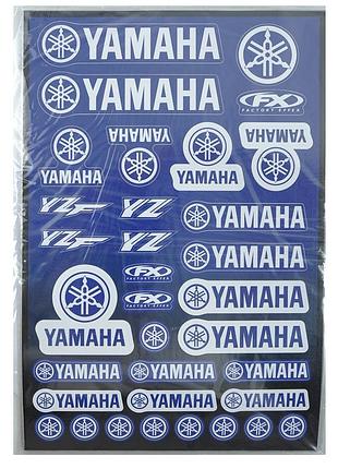 Наліпка мото "yamaha" (35x23) синя