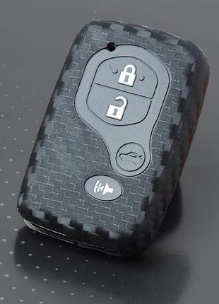 Чехол на пульт сигнализации силиконовый toyota-kmr 3 carbon 1004 (4 040)