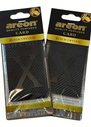 Освежитель силиконовый лист - "areon" - card лист - black crystal (черный кристал) (30шт/уп)