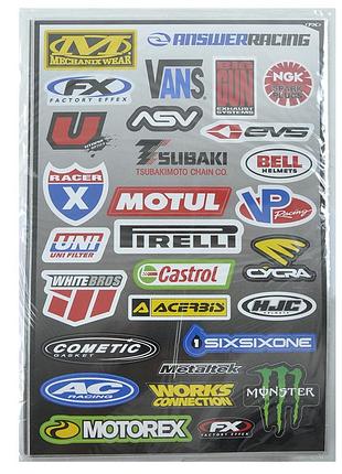 Наліпка мото "answerracing" (21x31)