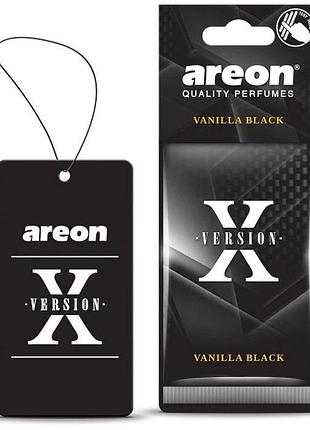 Освежитель сухой лист - "areon" - x-version - vanilla black (черная ваниль) (10шт/уп)