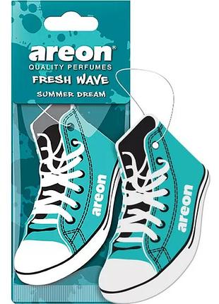 Освежитель сухой лист кеды - "areon" - fresh wave - summer dream (летняя мечта) (10шт)