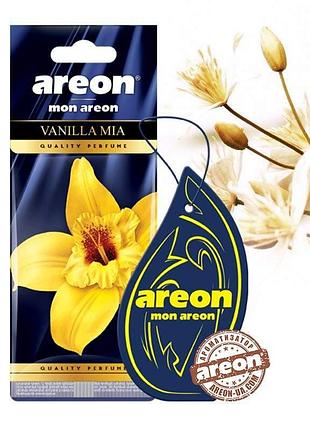 Освежитель сухой лист - "areon" - mon лист - vanilla-mia (ваниль-кокос) 10шт/уп360ящ.)