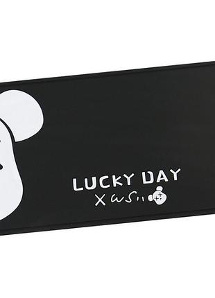 Коврик антискользящий пвх черный 270x150 мм "lucky day"