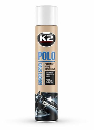 Полироль торпеды спрей 750ml "k2" polo fresh (свежесть) k4071 (12шт/ящ)