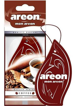Освежитель сухой лист - "areon" - mon лист - coffee (кофе ) (10шт/уп)