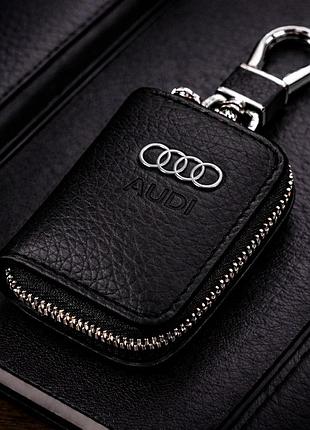 Чохол для ключів з карабіном audi (шкіра)