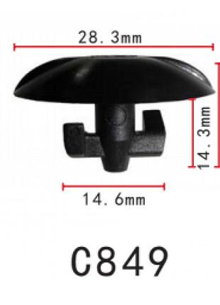 Клипсы c0849 ковриков/обшивки салона/панель opel (2208843, 90218614, 19067) (уп.100шт)