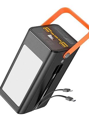 Портативный аккумулятор power bank 100 000 mah hoco db49 22.5w+pd20w+qc3.0 black (солнечная панель)