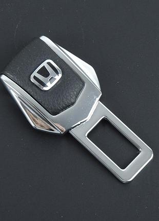 Заглушка ременя безпеки метал "honda" (1шт) цинк.сплав + шкіра (тип №2)