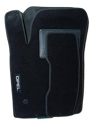 Коврики текстиль opel vectra c 2002-2008 черные+ перемычка "grip"(основа липучка) уорс стриженый.