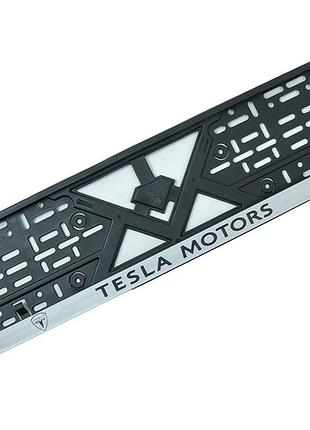 Рамка номера tesla "книжка" із сірою смугою