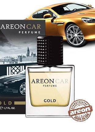 Освежитель спрей 50ml - "areon" - perfume - gold (золото) стекло (6шт/уп)