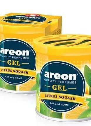 Освежитель гель консерва 80gr - "areon" - gel - citrus squash (цитрусовый сквош) (12шт)