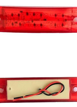 Габарит - красный - 100х30мм - 12/24v led 18 диодов(двойной) - "thoc auto" тн-1822 (1шт)
