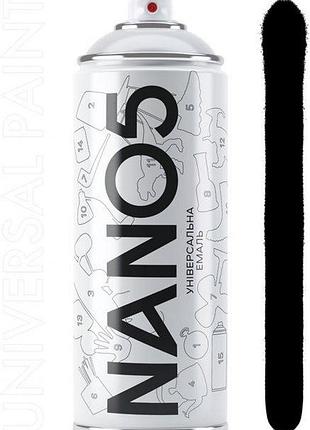 Краска черный глянец 400ml "nano5" n09005 (12шт/уп)