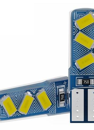 Світлодіод 12v т10 білий smd 6 (5730) 360° 3w 360lm (силіконова) №12