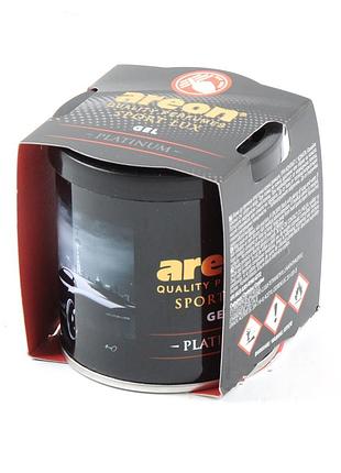 Освежитель гель консерва 80gr - "areon" - gel - sport lux - platinum (платина) упак/тест (12шт/уп.)