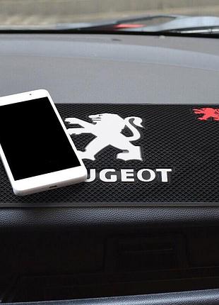 Килимок торпеди антиковзаючий peugeot (200x130)