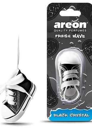 Освежитель сухой кеды - "areon" - fresh wave black crystal (черный кристал) (12шт/уп)