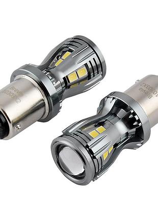 Світлодіод 12/24v t25/5 білий w21/5w 14x2835smd 350lm 6000k "brevia" canbus №10303 (2шт)