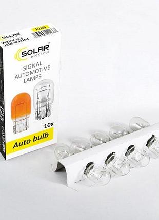 Лампа 12v (бесцок.1-контак.) w21w "solar" (1266) (уп.10шт)