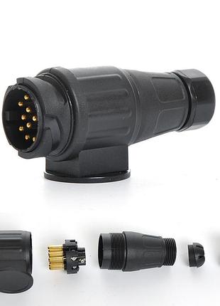 Прицепное пластмасс "папа" - 12v - 13pin евро-влагозащищенный "польша"