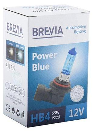 Лампа 12v hb4 55w 4200k power blue "brevia" (1шт) (12104pbc) (10шт/уп)