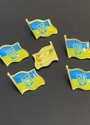 Значки прапор україни метал,силіконовий l=2см
