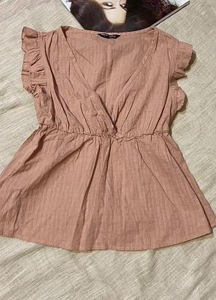 Shein отличная блузка кораллового оттенка