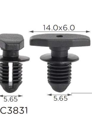 Клипсы c3831 крепление уплотнительной резинки капота,vw,seat (3d0823717) (уп.100шт)
