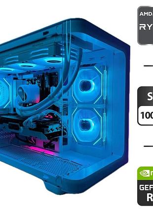 Игровой пк aerocool p300c tower / amd ryzen 5 7500f (6 (12) ядер по 3.7 - 5.0 ghz) / 32 gb ddr5 / 1000 gb ssd / nvidia geforce rtx