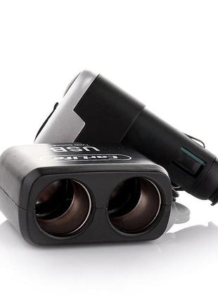 Прикурювач-двійник з подовжувачем/usb "carlife"cs303" (usb-1000ma)