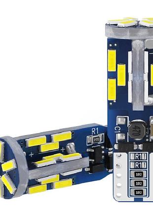 Світлодіод 12-24v т10 canbus білий smd 30-4014 3w №9