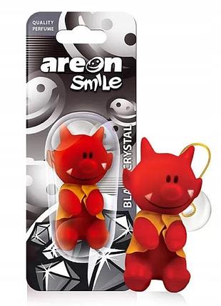Освежитель сухой игрушка - "areon" - smile - black crystal (черный кристал) (12шт/уп)