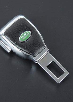 Заглушка ременя безпеки метал "land rover" (1шт) цинк.сплав + шкіра + вхід під ремінь (№5)