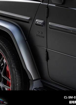 Плівка вінілова пвх чорна-матова super mat black (бухта 1.52*17м) 160мікрон cl-sm-01
