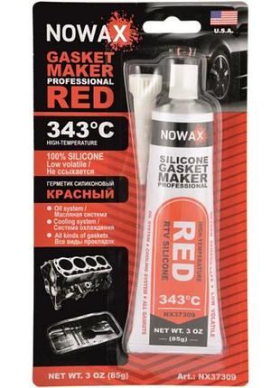 Герметик-прокладок червоний 85g "nowax" nx37309/+343°с (12шт/уп)
