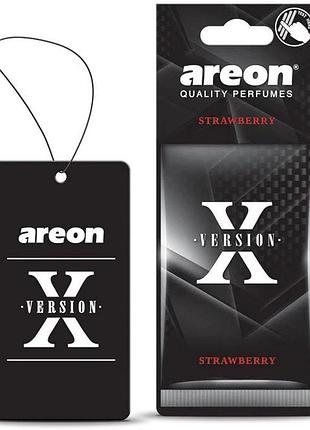 Освежитель сухой лист - "areon" - x-version - strawberry (клубника) (10шт/уп)