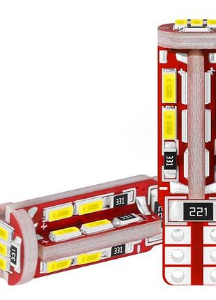 Світлодіод 12v т10 canbus білий smd 19-4014 360° 3,4w 440lm №21